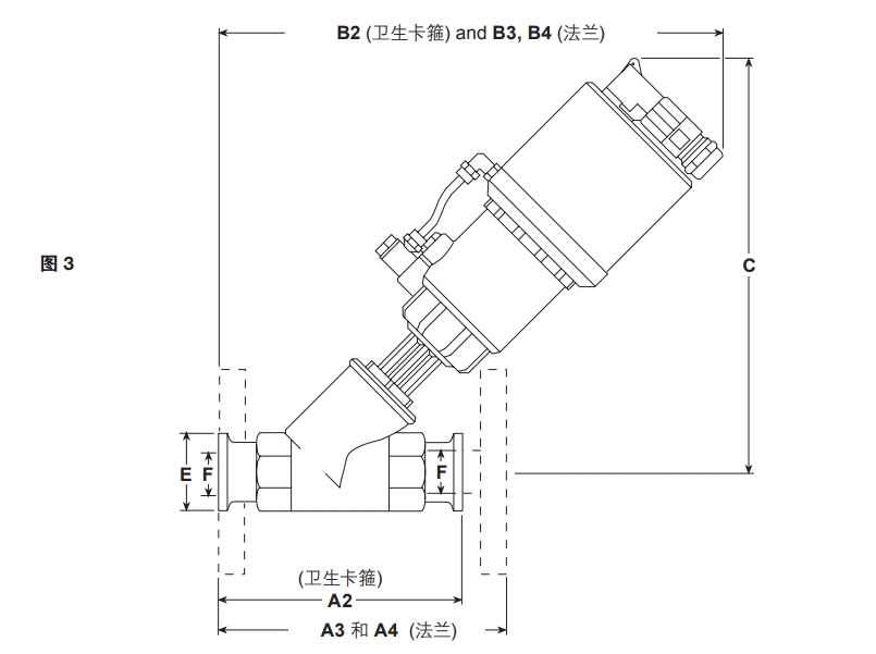 棋牌平台PM6气动活塞角阀结构图