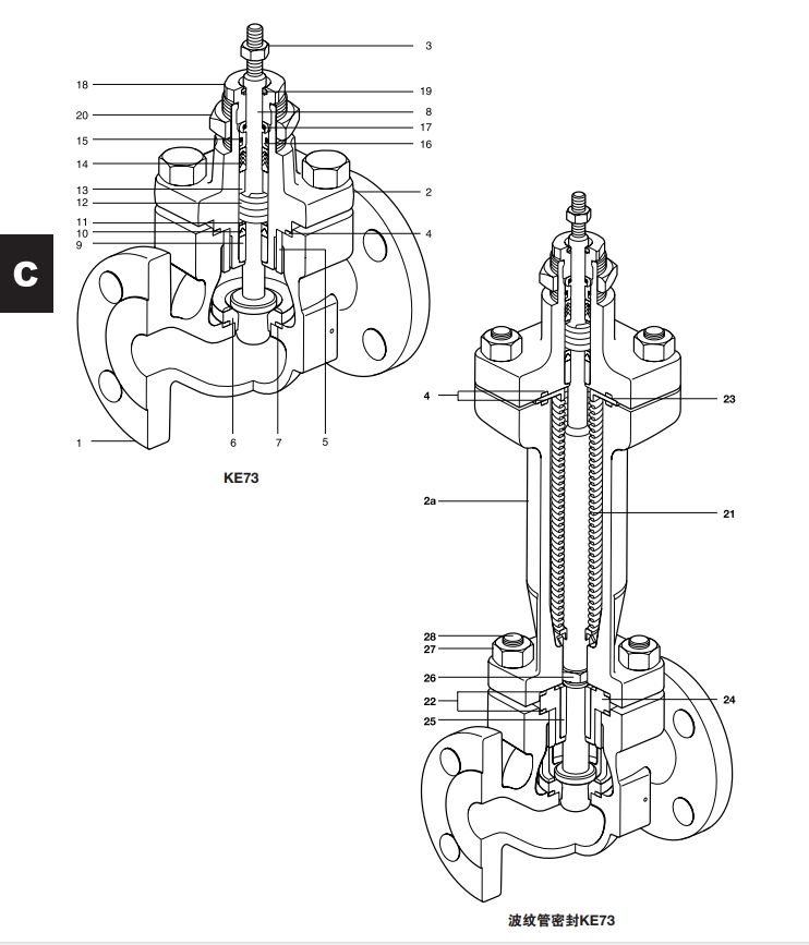 Spira-trolTM-KE73二通控制阀结构图