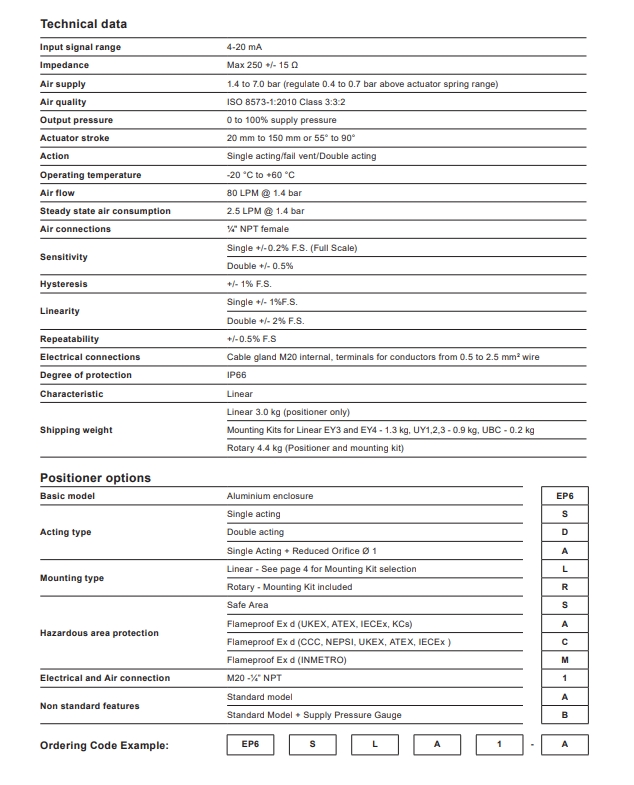 ep6定位器技术参数