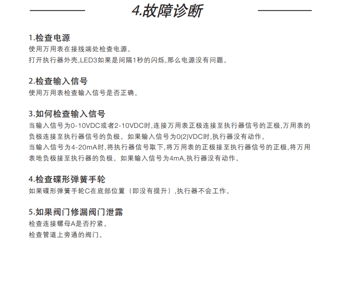棋牌平台EL4611电动执行器故障诊断