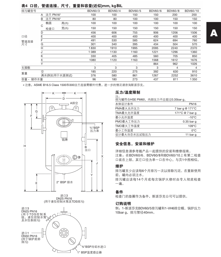 棋牌平台BDV60排污罐尺寸，结构图