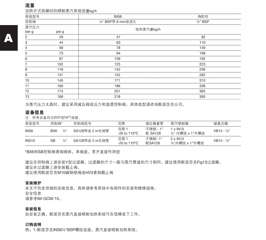 棋牌平台INS6和INS10 蒸汽直接喷射加热系统维护安装